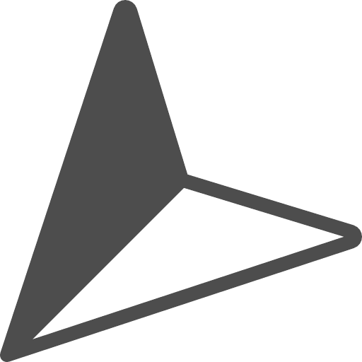 Map Direction Navigation Corner Bottom Left Grey Icon